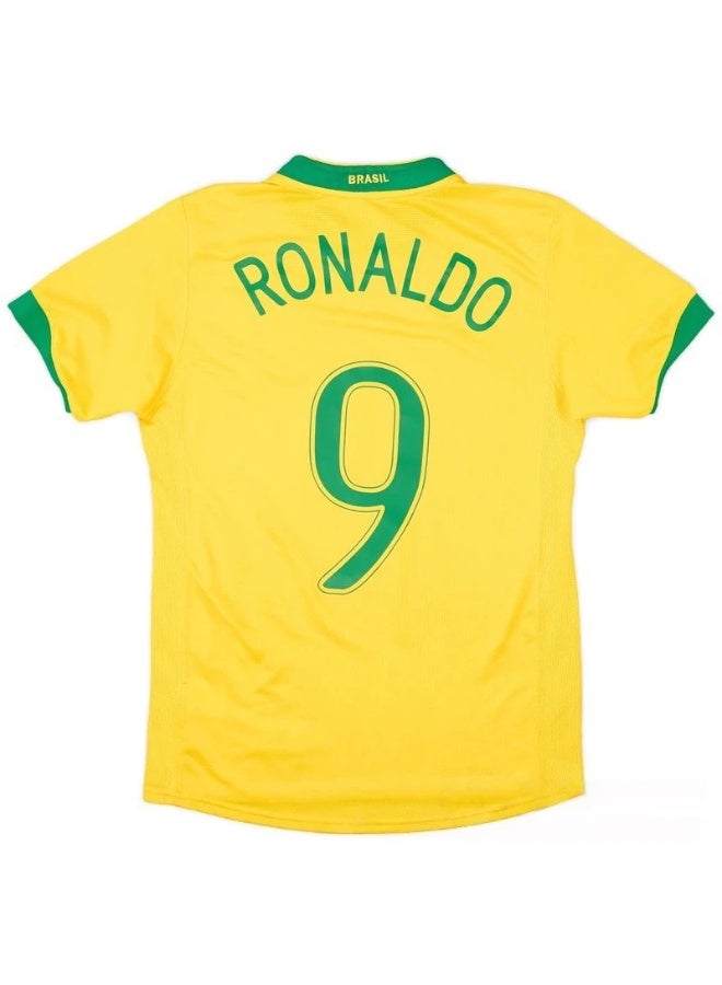 Ronaldo 2006 Brazil home retro football uniform #9 RONALDO retro football jersey A gift for fans and friends - Image 1